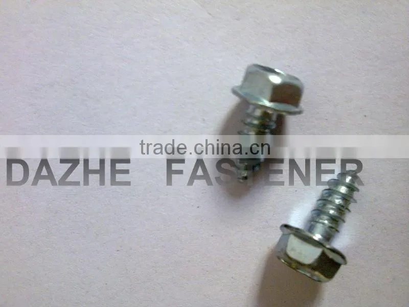 HEX HEAD WASHER NAIL SCREW YELLOW ZINC PLATED