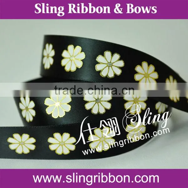 Personalized Black Satin or Grosgrain Ribbon