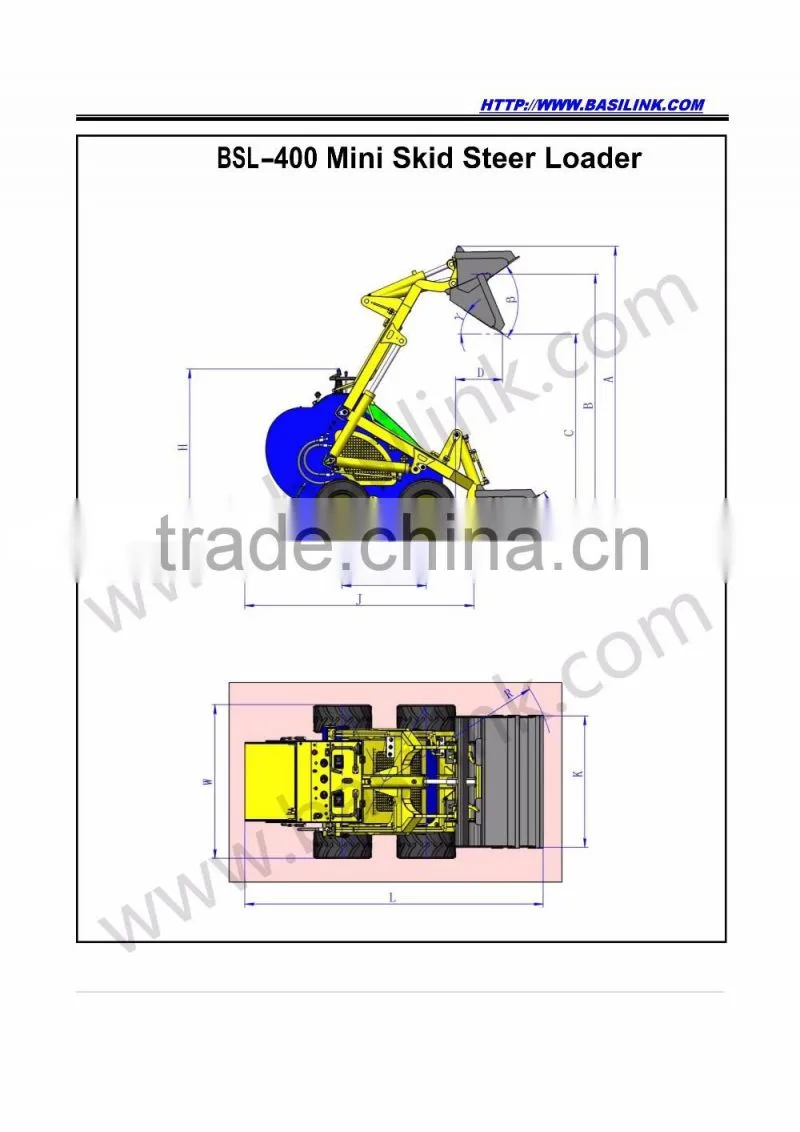 mini skid steer loader/mini attachment trencher/mini skid loader trencher