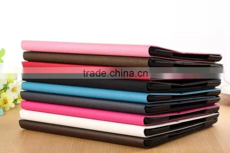 cheap full body pu leather case for iPad 5 case with sleep function and holder