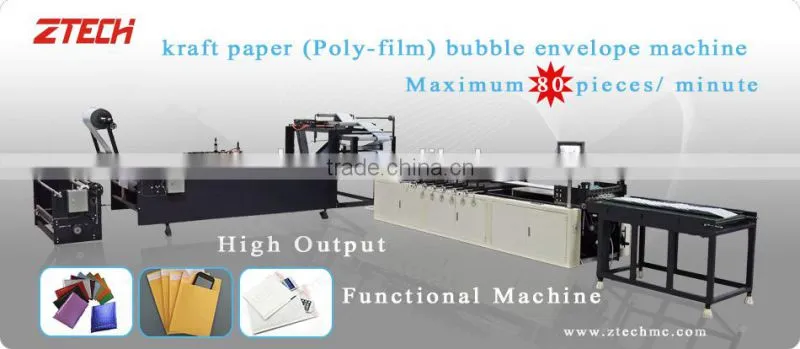 ztech kraft paper bubble envelop machine