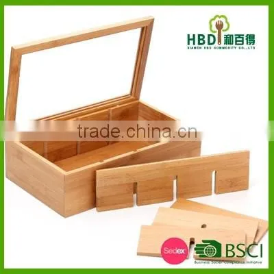 High quality hot selling bamboo tea box,tea bag box ,wood tea box