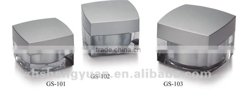 20g/30g/50g black square acrylic cosmetic cream jar