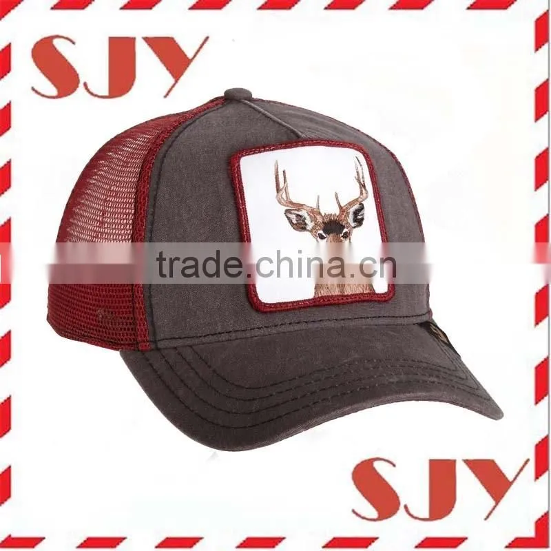 Pre-curved embroidery patch custom made mesh trucker hats