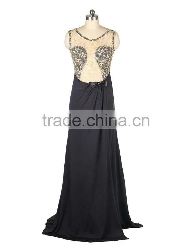 Supper dress embroidered mesh wrap maxi evening dress for girls