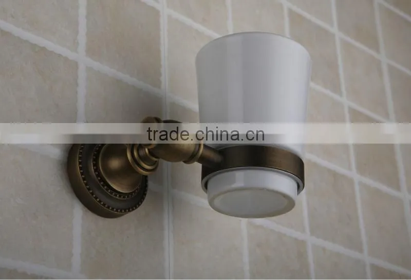 Classic Copper Pure Ceramic Single Tumbler Holder for Bathroom Accessories