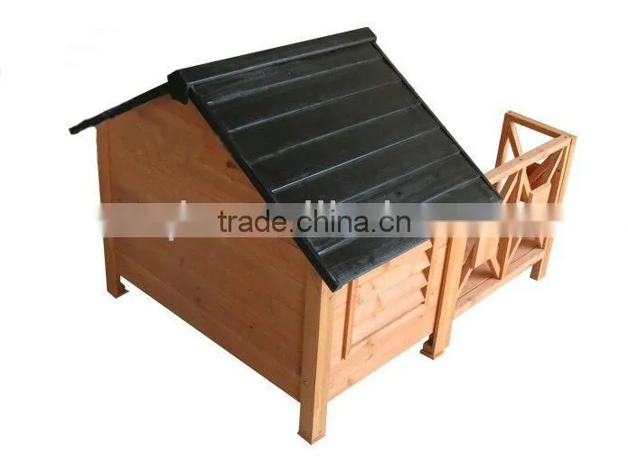 Wooden Pet House for Dogs with Handrail Pet Cages,Carriers & Houses