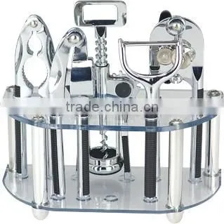 Good quality whosale stainless steel bottle opener set,new kitchen gadget