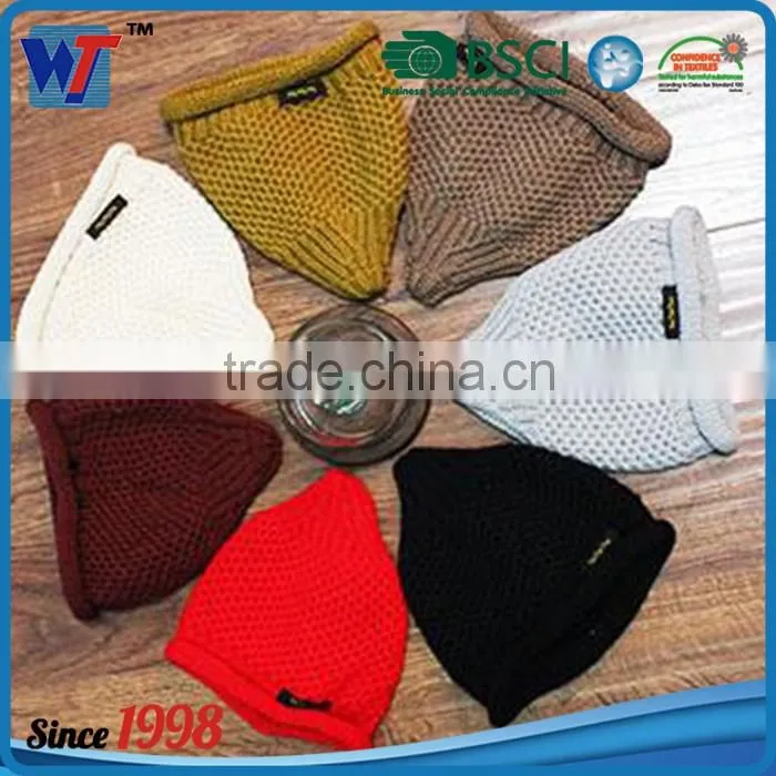 beautiful laine sports thread for men black knitted hat windproof