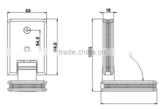 Glass hinge