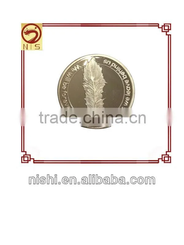 customize metal silver plated coin