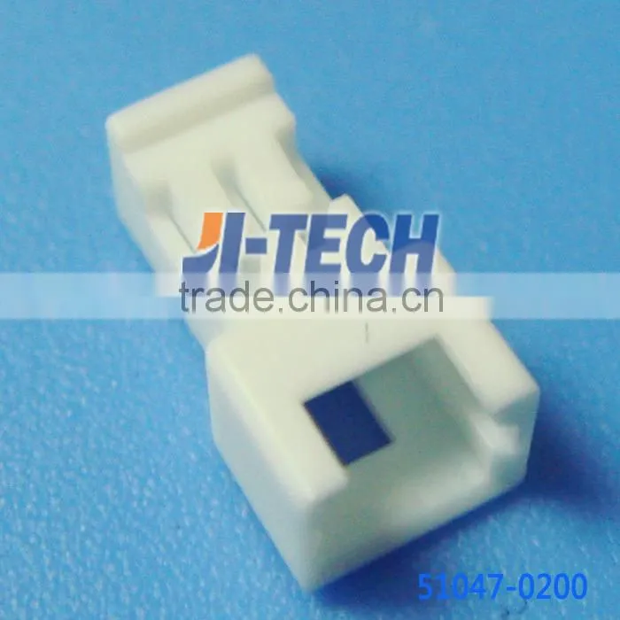 1.25mm pitch wire to wire 2 circuits male molex 51047 series 2 pin connector 51047-0200 plug housing