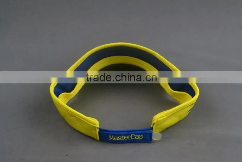 China supplier custom 100% polyster sun visor cap with 3D embroidery