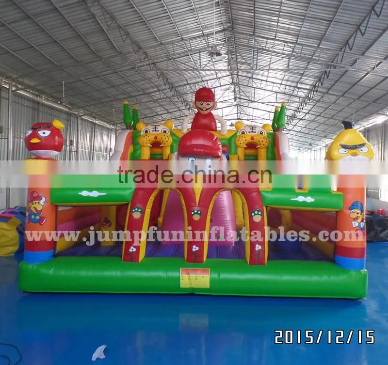 inflatable slide cars 2016 big inflatable fun city inflatable slide and Obstacle course 2 lane sliders