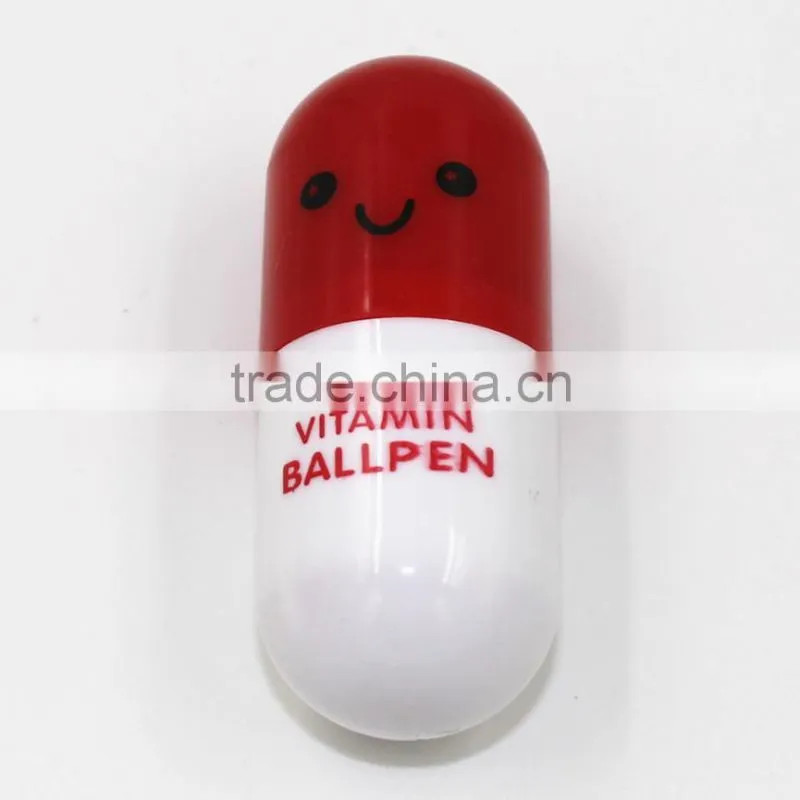 Pill Ball Point Pen Telescopic Vitamin Capsule Ballpen Stationery