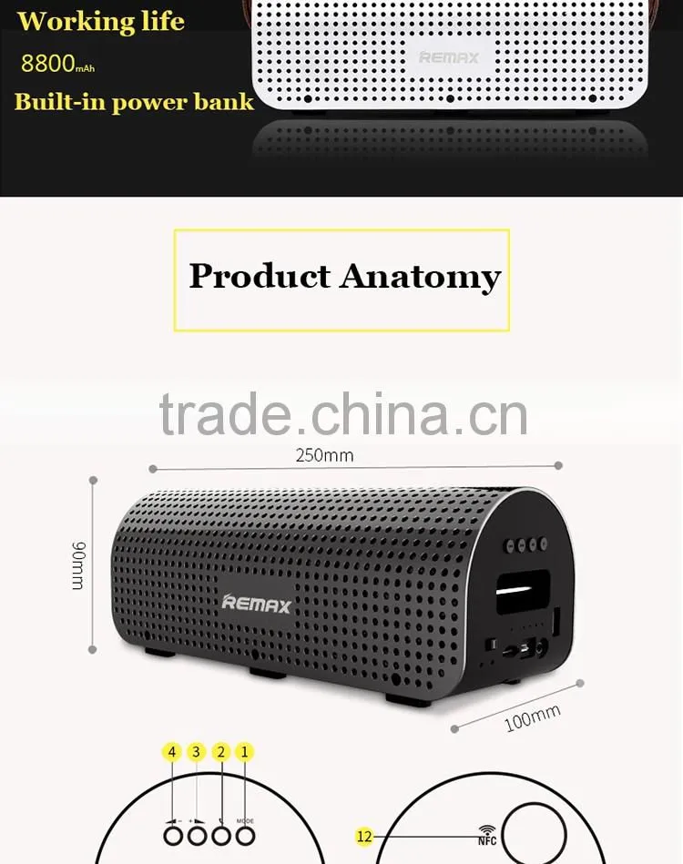 REMAX RB-H1 portable wireless bluetooth speaker for mobile phone