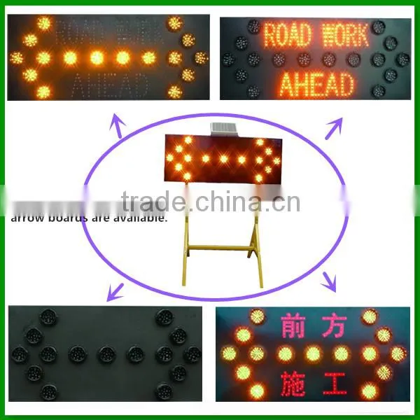 LED flashing solar traffic arrow board for road work