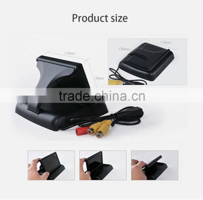 professional 4.3" lcd monitor with 2 way av input