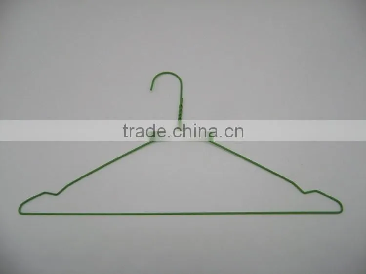 Plastic powder-coated wire hangers for simply laundry