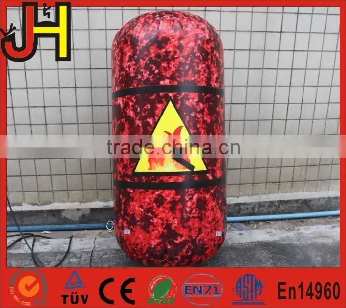 EN14960, SGS, CE 0.6MM PVC Tarpaulin Oil Barrel Inflatable Paintball Bunkers For Sale