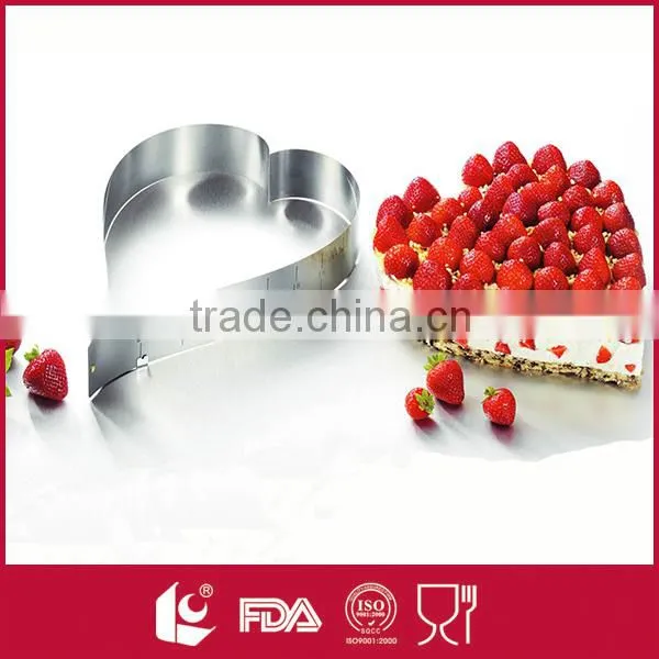Bakeware telescopic stainless steel round cake mould ring shape