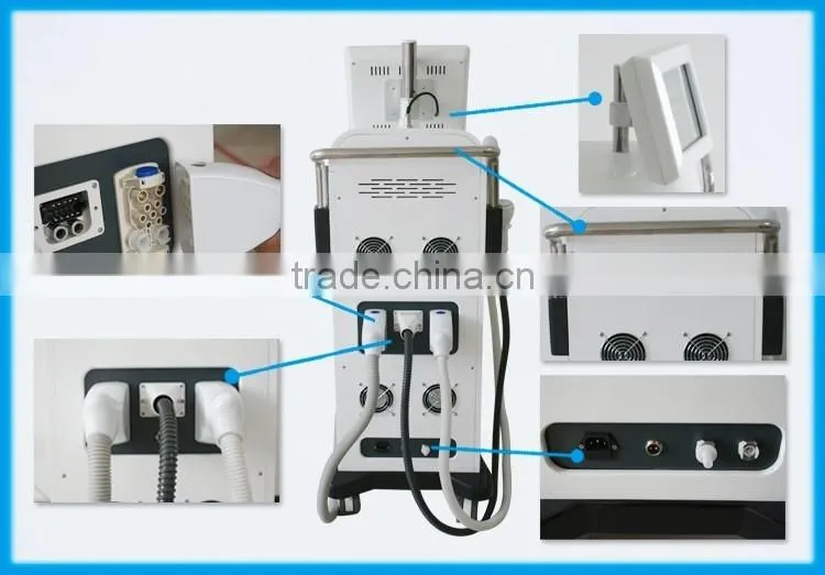 IPL+Elight+RF hair removal and skin rejuvenation 3 Handpieces laser skin machine
