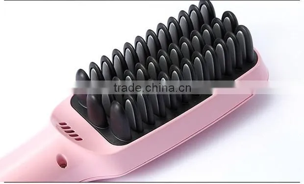 New design electric hair straightening brush with 2 in 1 packaging