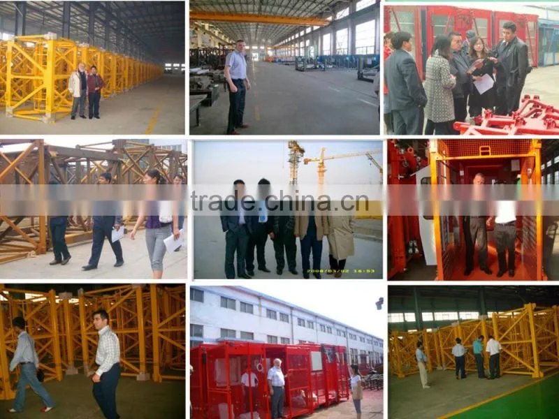 China manufacturer Tower crane with 6ton max load capacity