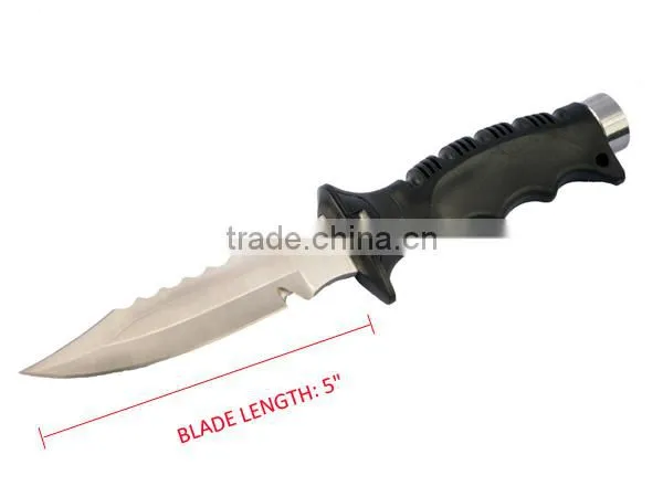 Stainless steel diving knife for scuba titanium knife