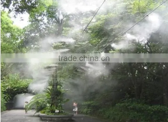 High pressure anti-drop fog spray nozzles
