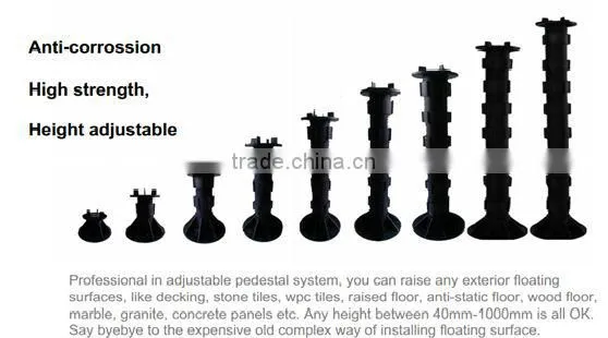 light weight floor mounting system adjustable floor leg pedestals