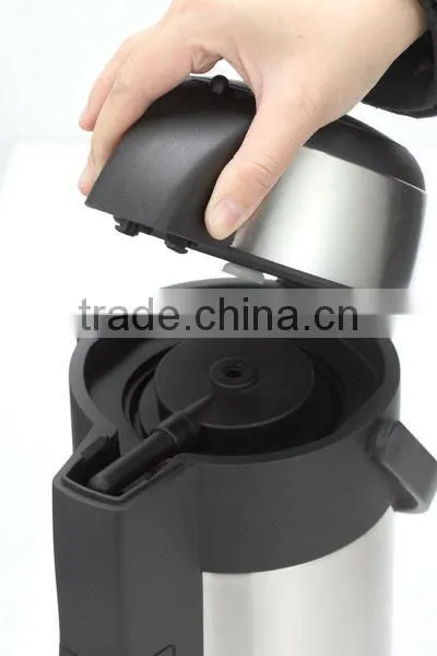 Elephant nose shape stainless steel thermo air pump pot flask