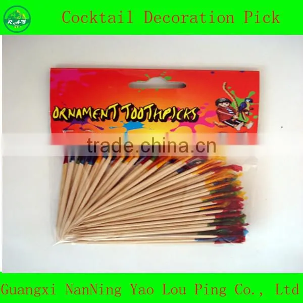 Mint toothpick in paper box wooden mint flavor toothpick