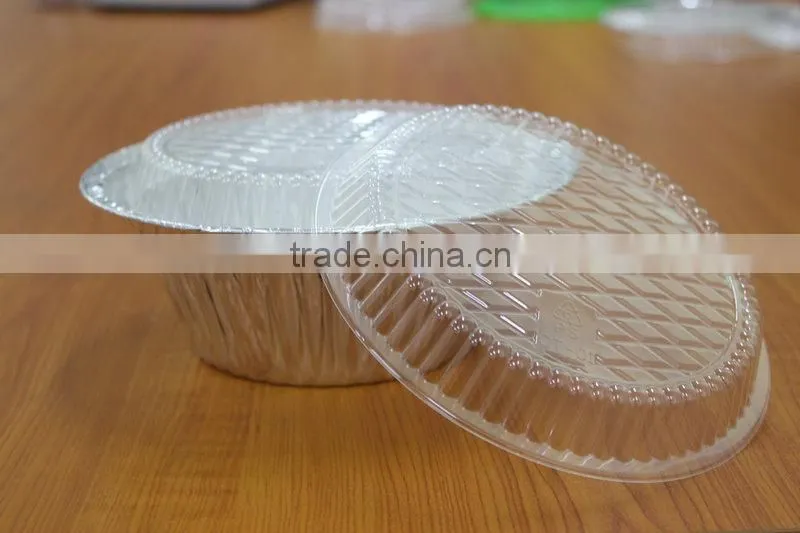 round clear plastic lid for tinfoil bowl