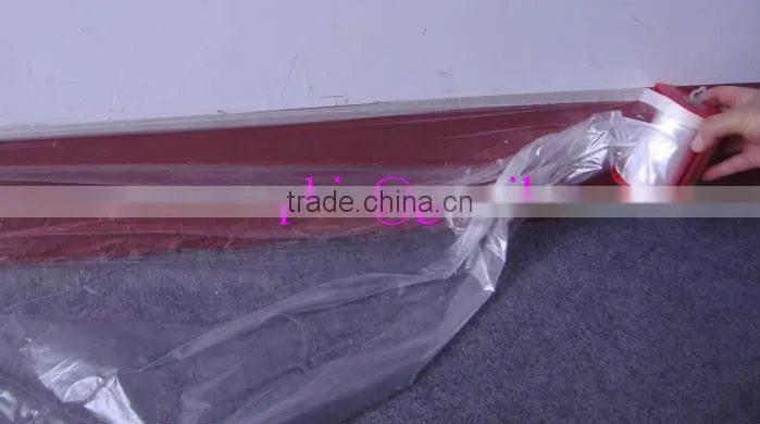 pre-taped plastic film