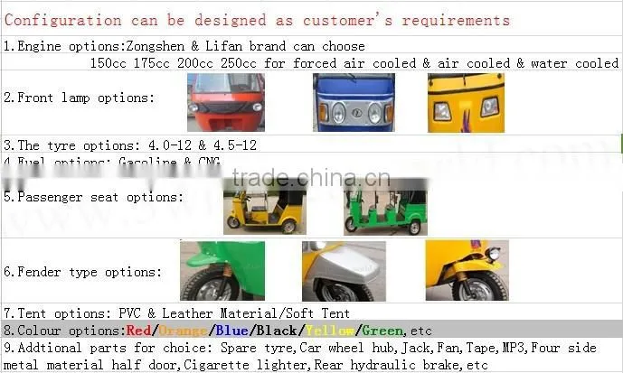 China bajaj three wheeler/cng rickshaw price/bajaj auto rickshaw price