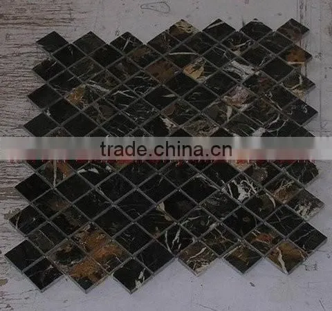 NATURAL BLACK AND GOLD ( MICAHEL ANGELO ) MOSAIC TILES