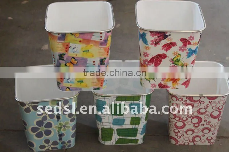 square trash bin