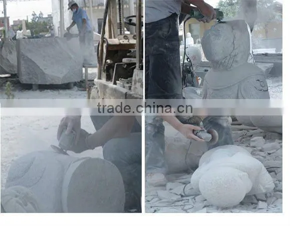 Fu dog statues on stone