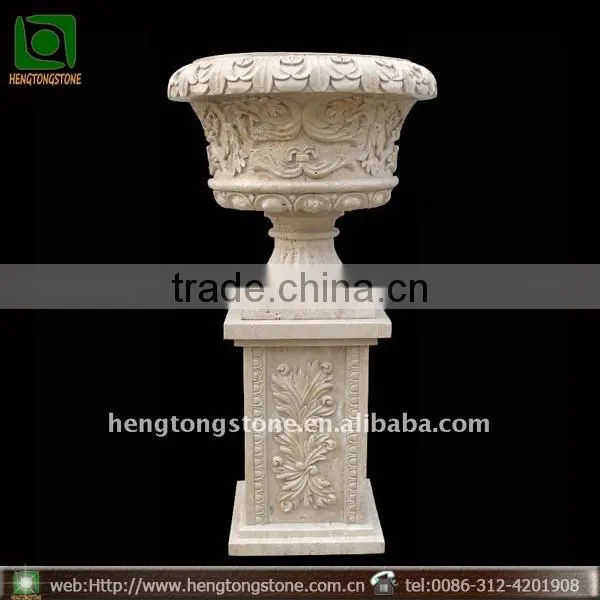 Natural Marble Flowerpot