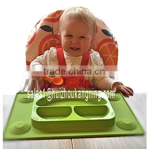 Silicone Suction Bowl Sectional Baby Platemat