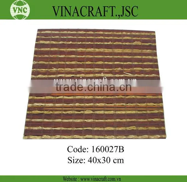 Round bamboo table mats
