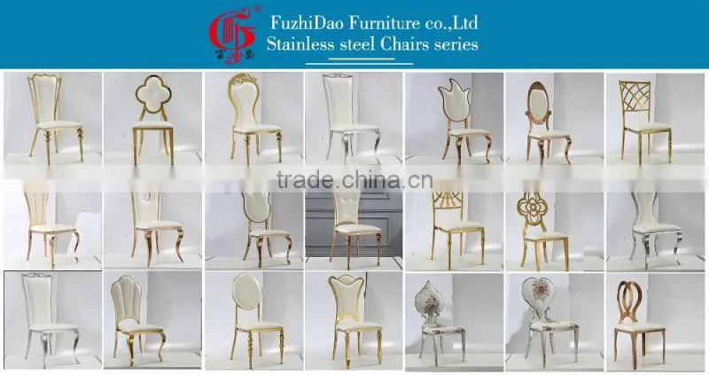 Fashion stainless steel O back dining chair with PU leather