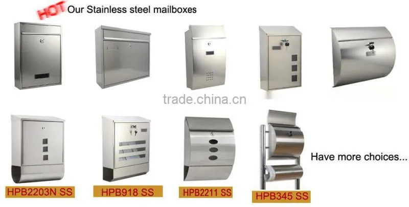 Wall Mounted Stainless Steel MailBox Letters Container