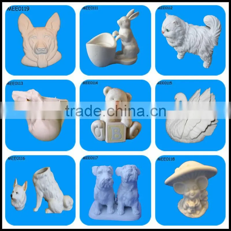 Vintage persian cat fine Unpainted Ceramic Bisque Animals