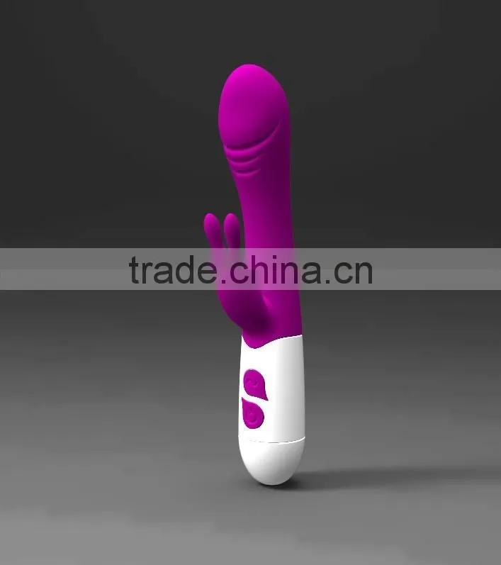 Bullet shape silicone vibrating rod massage stick
