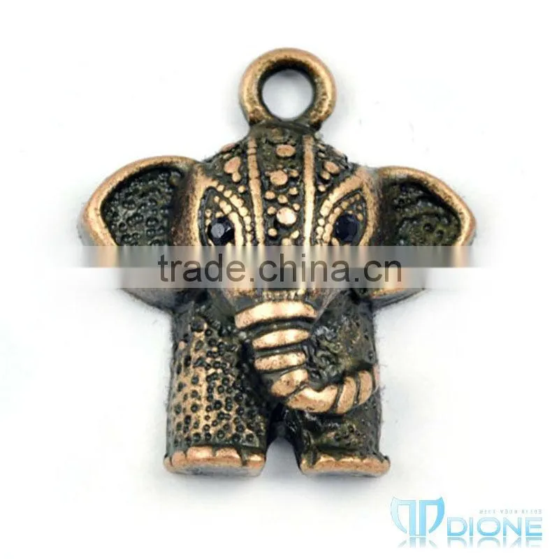 Antique bronze elephant metal charms hot sell animal metal charms