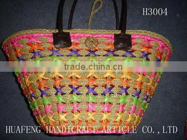 ladies sea grass bags with handles
