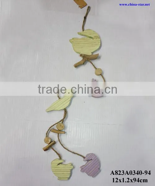 wood hanging bird decoration for easter