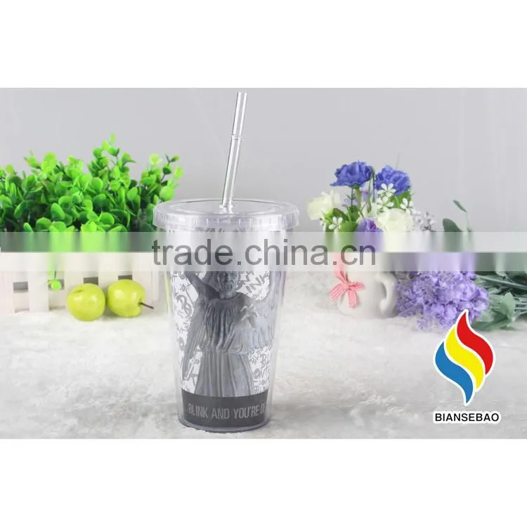 Promotion AS FDA passed plastic double wall tumbler